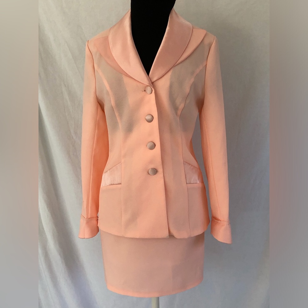 Jason Maxwell Pink Jacket & Skirt Sz Small